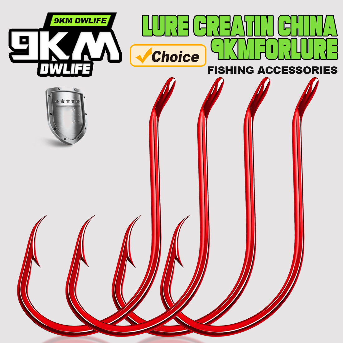 Fishing Hook Assortment - 9KM 100Pcs 문어 후크 레드 엑스트라