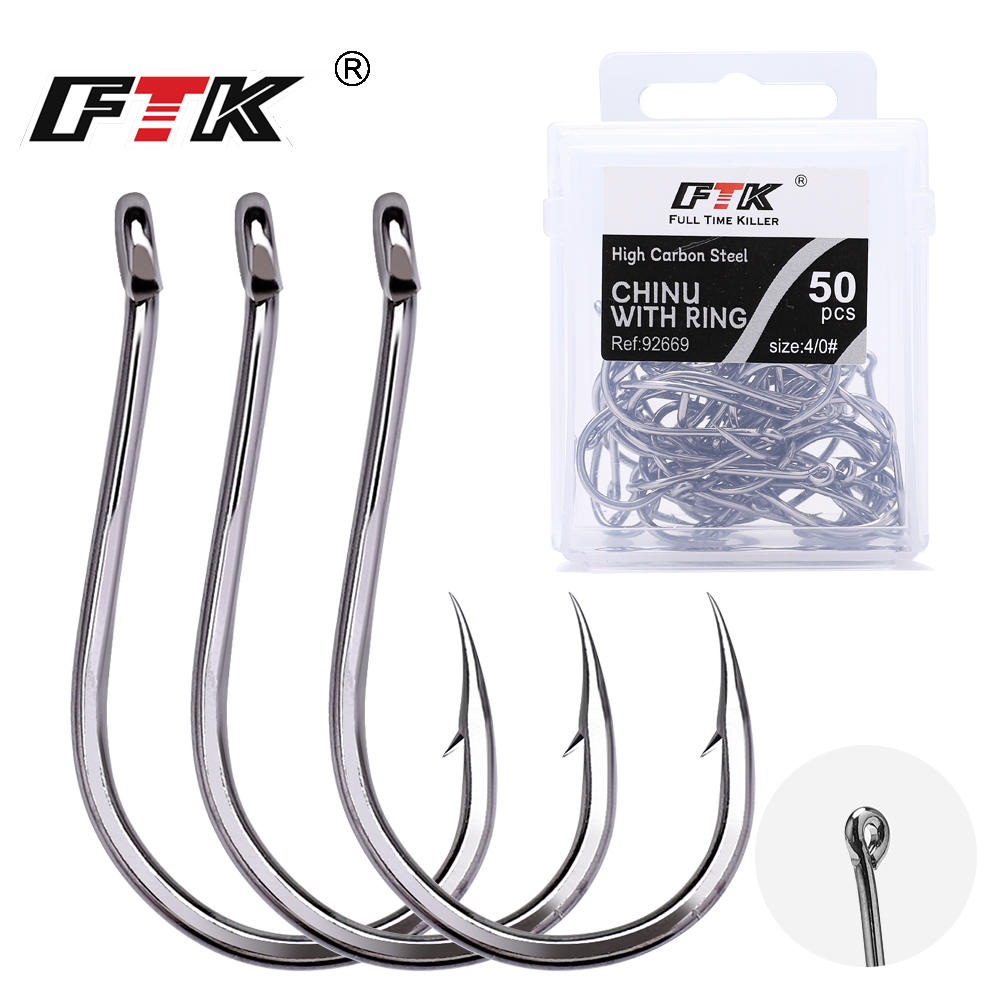 Fishing Hook Assortment - FTK CHINU 링형 미늘가 있는 낚시바늘