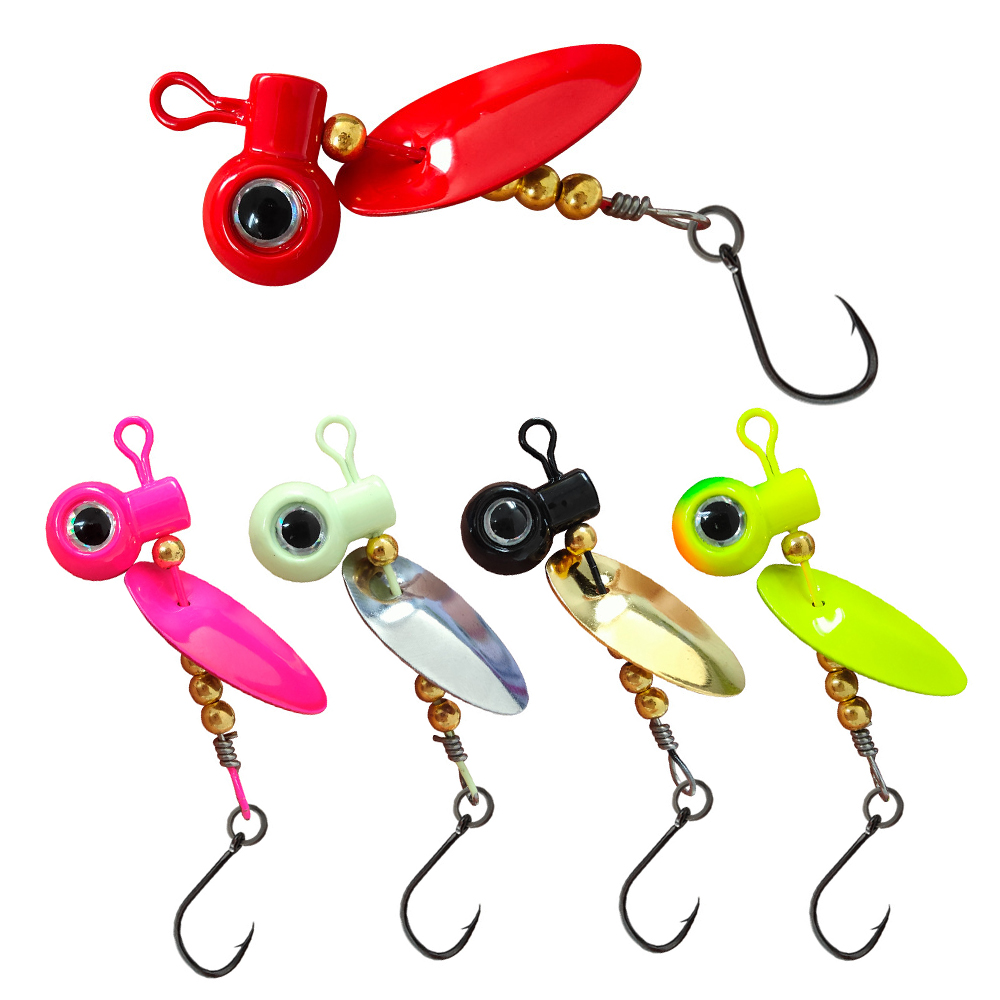 Fishing Hook Offset - 스피너 블레이드가 있는 크래피 지그 헤드