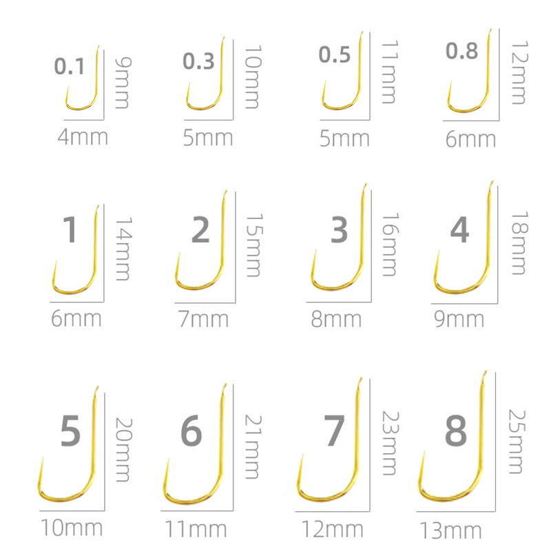 Fishing Hook Size - 100개입 신칸토 바브리스 멀티타입 멀티사이즈 금붕어