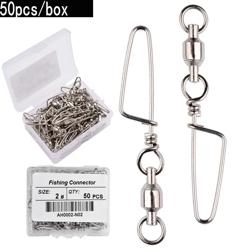 Fishing Hook Box - Coastlock 스냅 0-6이 있는 50개 낚시