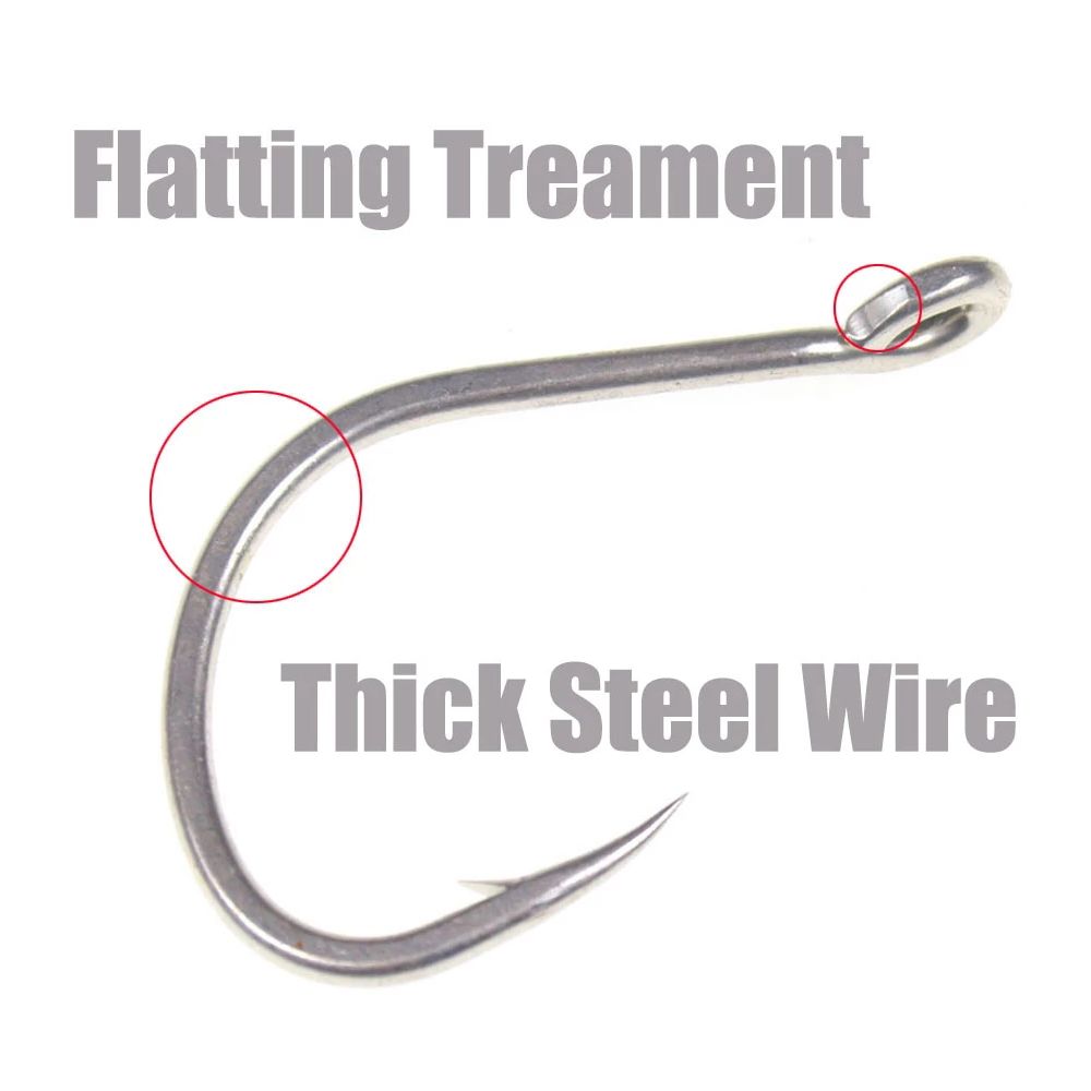 10pcs 무광택 주석 녹슬지 않는 바닷물 낚시 후크  - Fishing Hook Offset 리뷰 및 가격