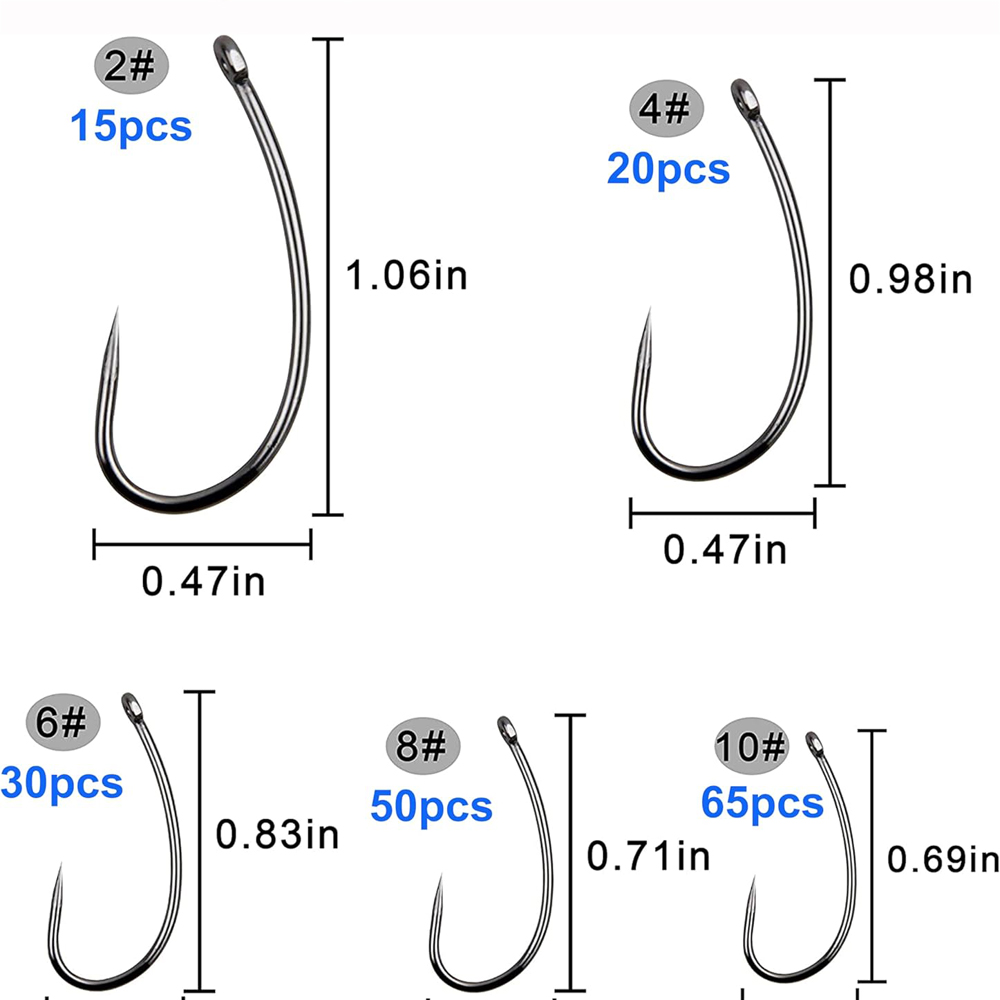 바블리스 낚시 후크 키트, 곡선 생크 플라이 타이 후크 - Fishing Hook Circle 리뷰 및 가격