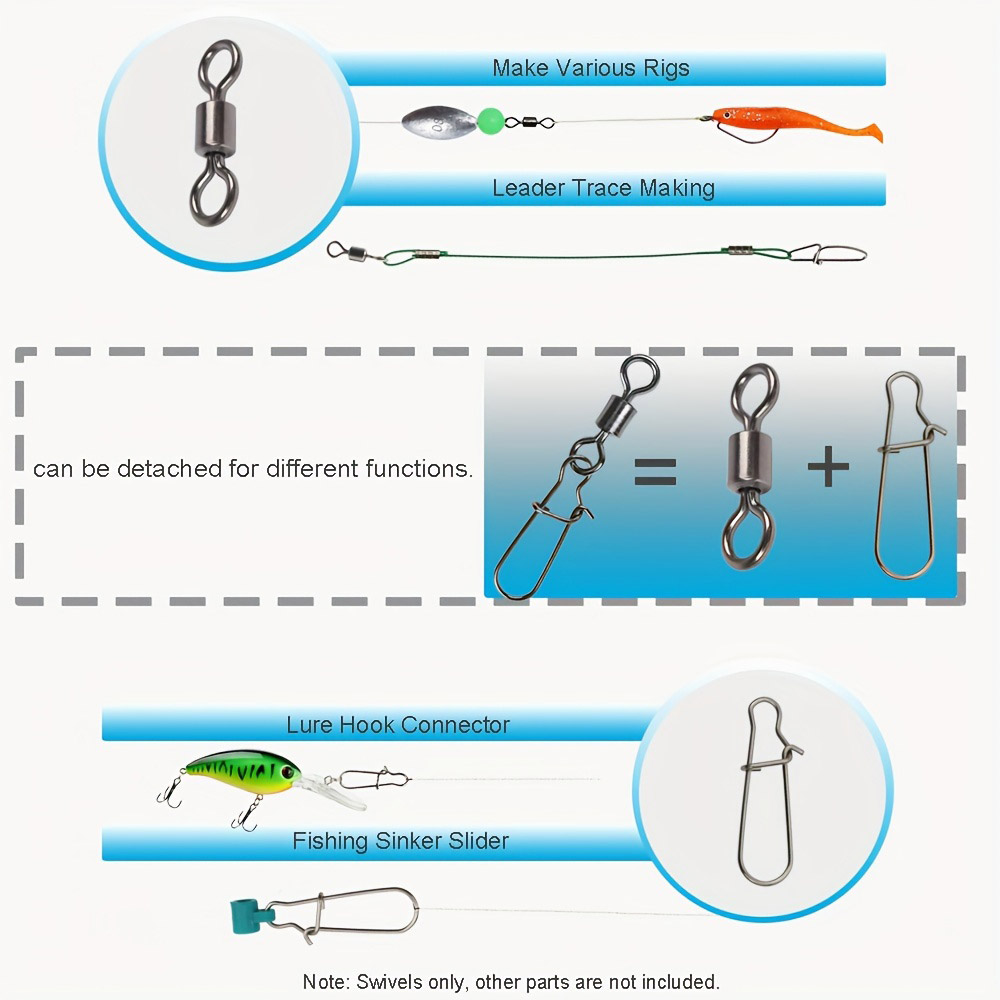 95/210 PCS 세트 낚시용 커넥터 기어 키트 2- - Fishing Hook Stainless Steel 리뷰 및 가격