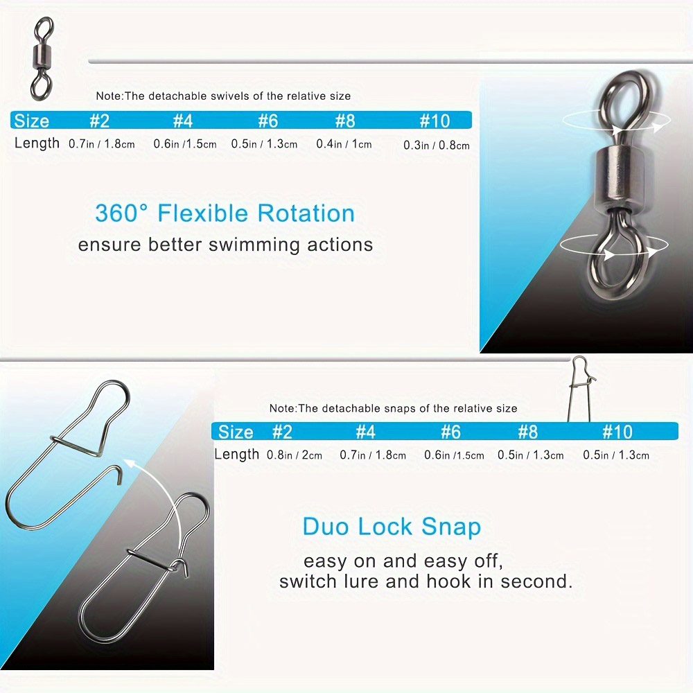 95/210 PCS 세트 낚시용 커넥터 기어 키트 2- - Fishing Hook Stainless Steel 리뷰 및 가격