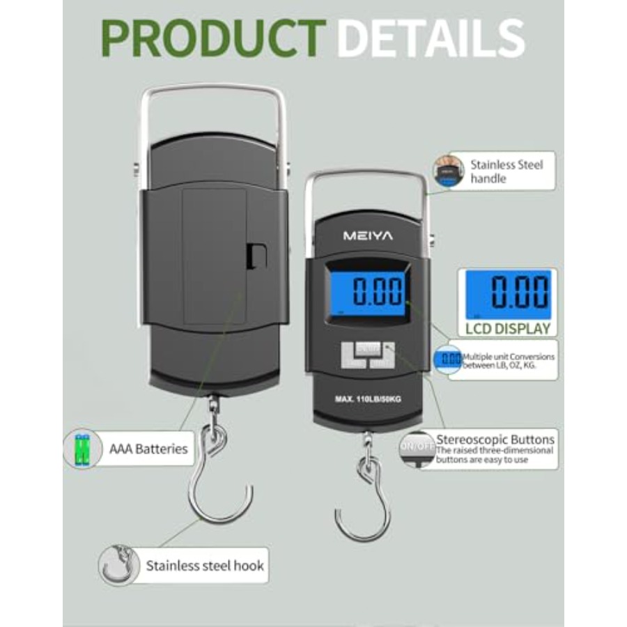 백라이트 LCD, 휴대용 손잡이, 스테인레스 스틸 후크 - Fishing Hook Stainless Steel 리뷰 및 가격