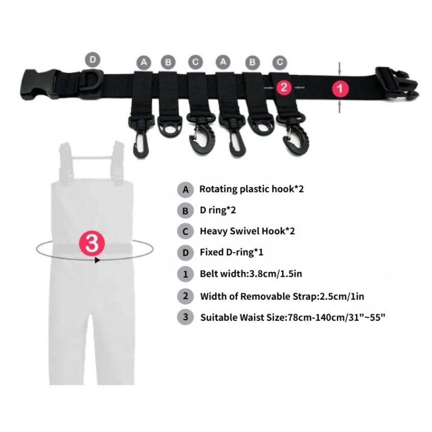 1개 조절 가능한 낚시용 허리벨트 낚싯대 홀더, 가볍고 - Fishing Hook Remover 리뷰 및 가격