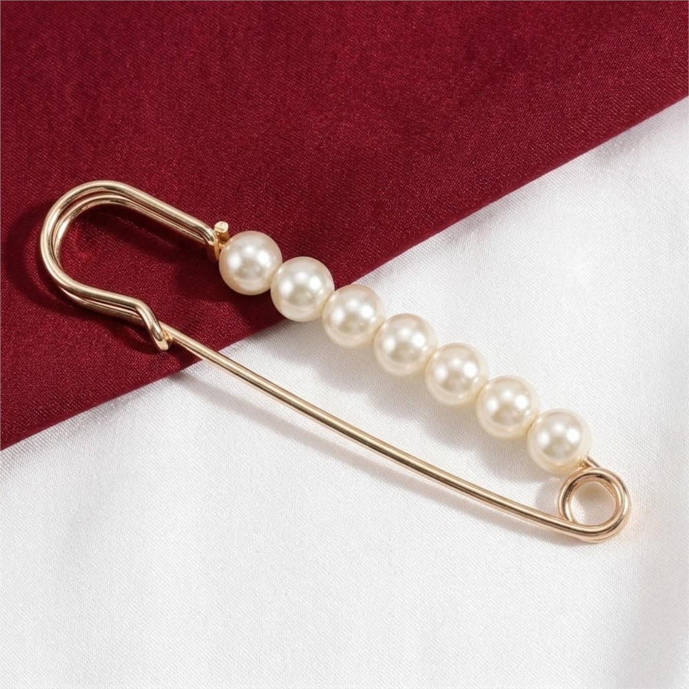 10pcs 여성을위한 대형 가짜 진주 장식 안전 브로치 - Fishing Hook Size 리뷰 및 가격