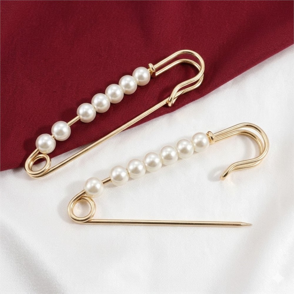 10pcs 여성을위한 대형 가짜 진주 장식 안전 브로치 - Fishing Hook Size 리뷰 및 가격