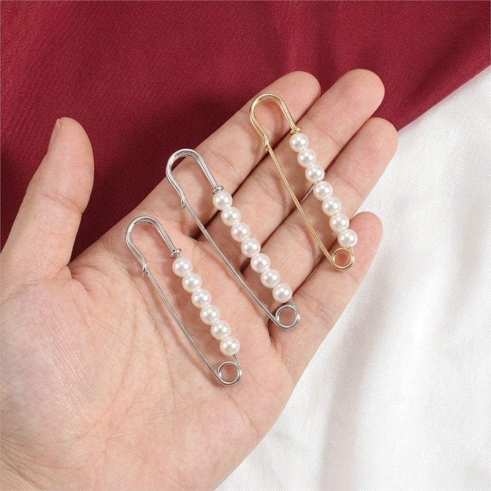 10pcs 여성을위한 대형 가짜 진주 장식 안전 브로치 - Fishing Hook Size 리뷰 및 가격