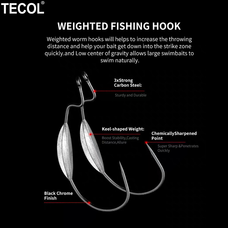 테콜 3개입 6/0 8/0 10/0 웨이티드 오프셋 훅 - Fishing Hook Offset 리뷰 및 가격