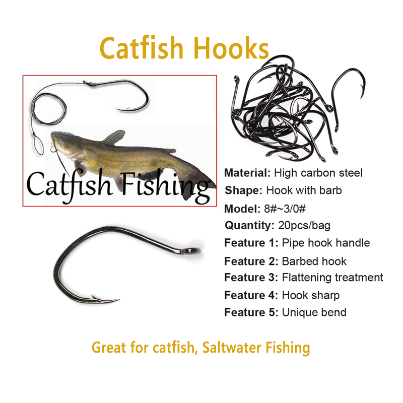 Wifreo 20pcs V 모양 메기 후크 오프셋 가시 - Fishing Hook Assortment 리뷰 및 가격