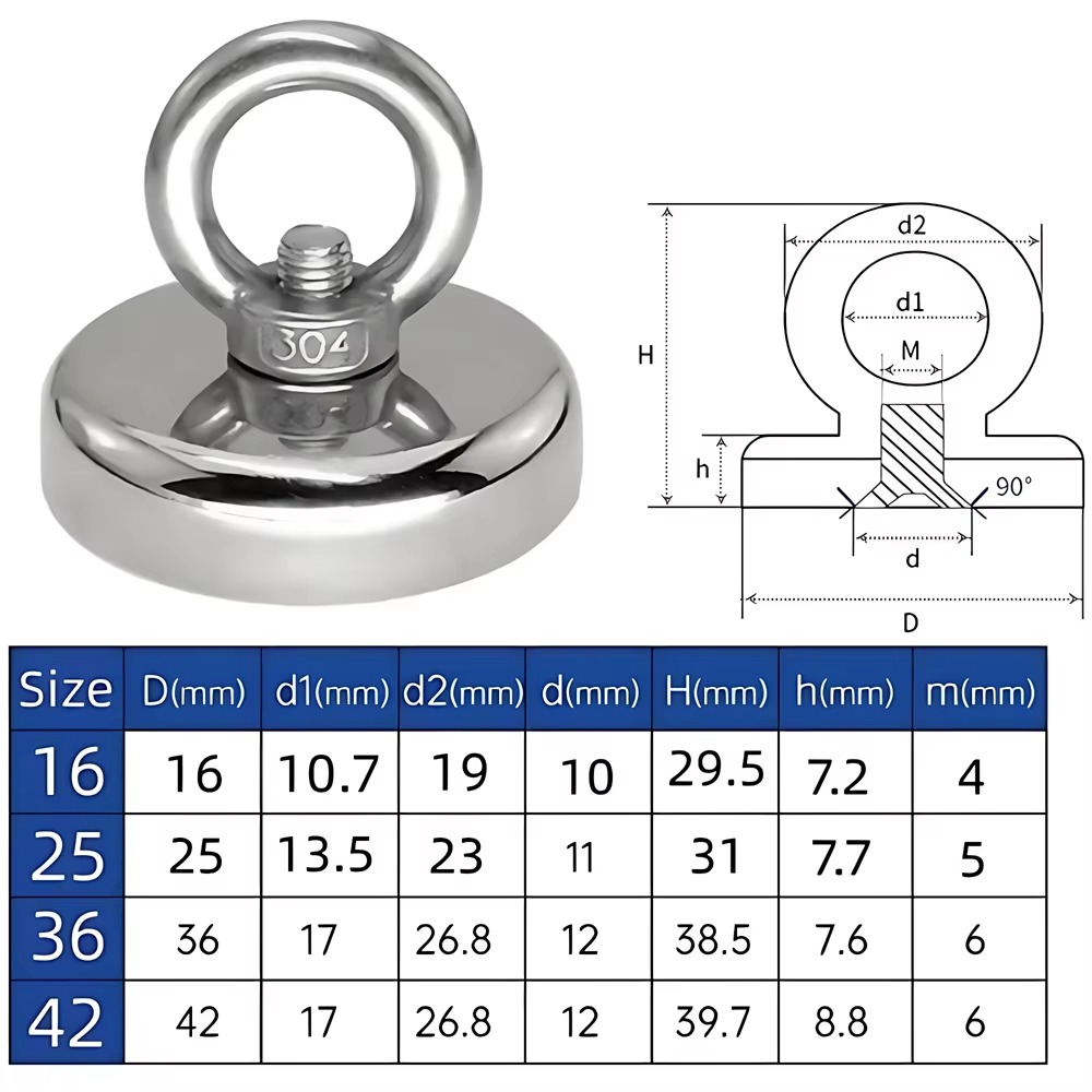 낚시인양 네오디뮴 자석 홀더 초강력 구멍 원형 링 후크 - Fishing Hook Stainless Steel 리뷰 및 가격