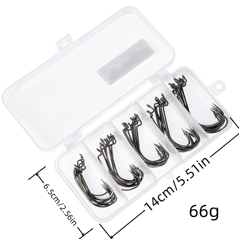 50개/박스 고탄소강 낚시 바늘 오프셋 와이드 갭 바브 - Fishing Hook Jig 리뷰 및 가격