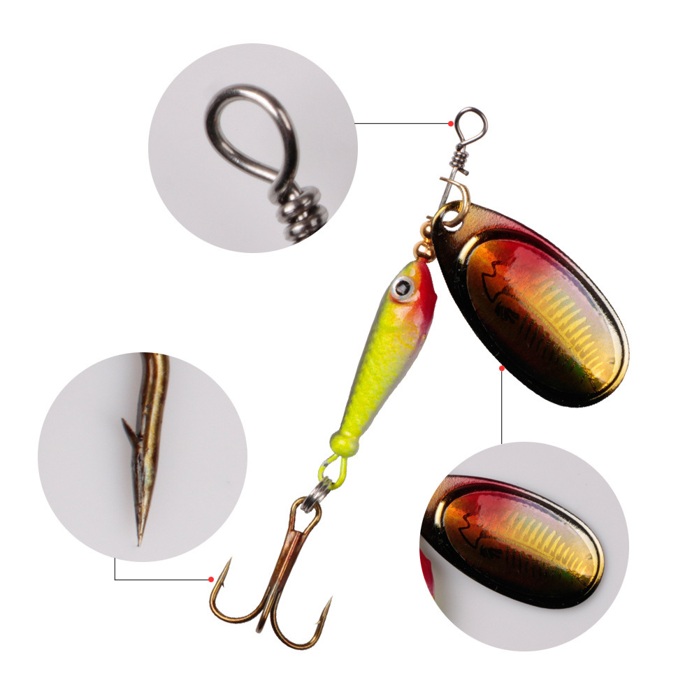 10 개/대 스피너 미끼 9.1g 7cm 스팽글 Isc - Fishing Hook Treble 리뷰 및 가격
