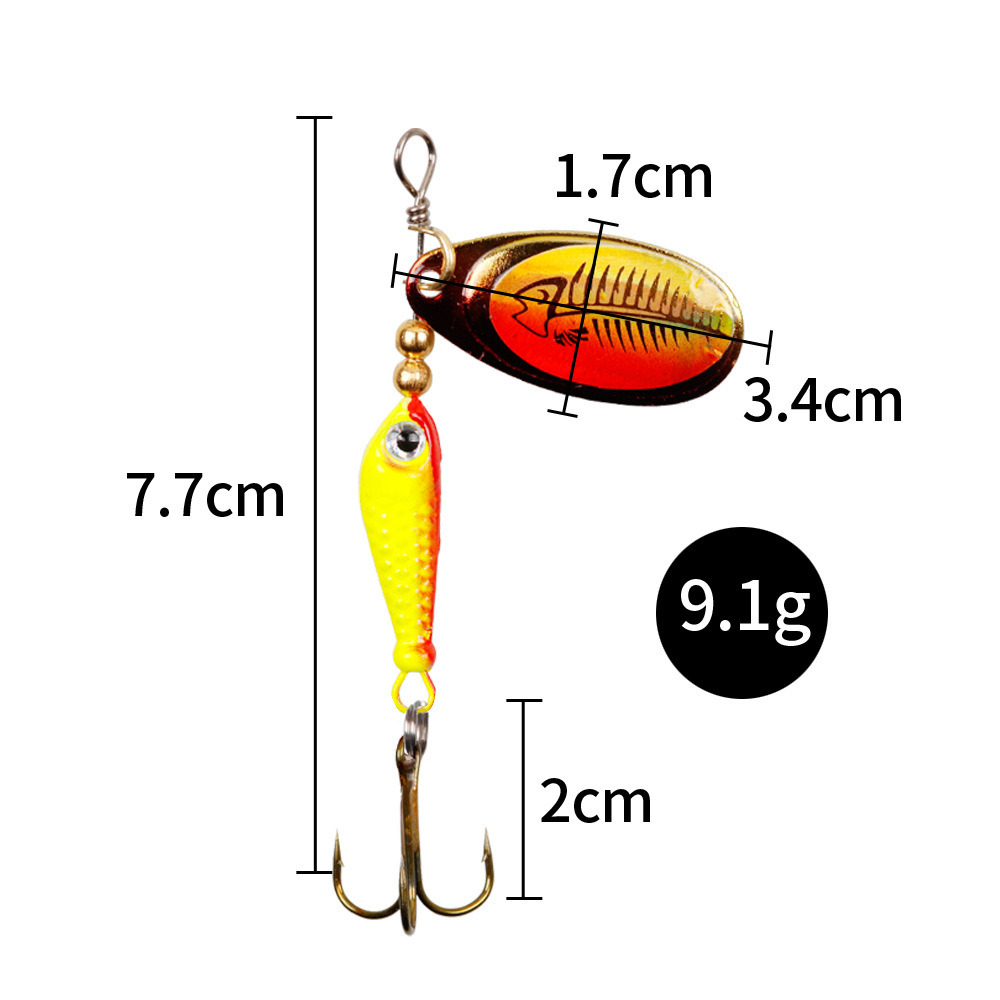 10 개/대 스피너 미끼 9.1g 7cm 스팽글 Isc - Fishing Hook Treble 리뷰 및 가격