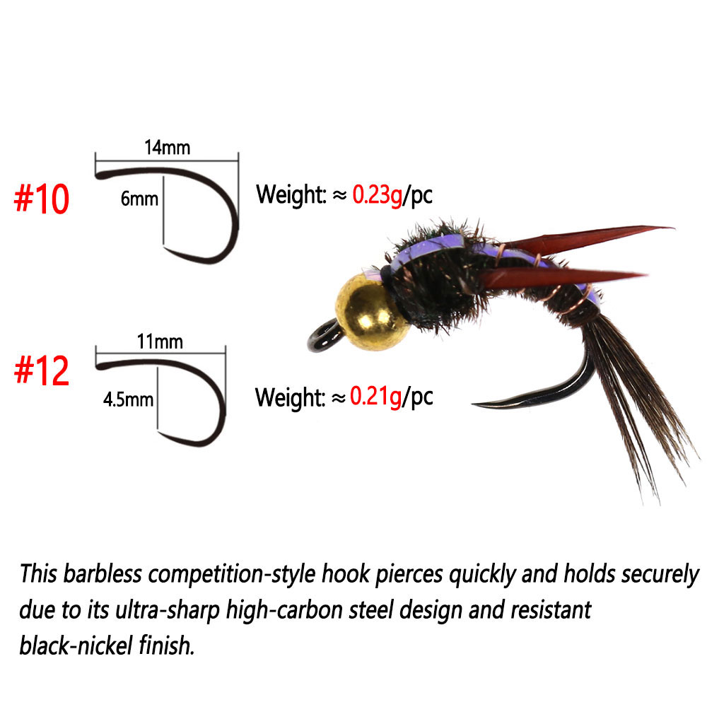 Bimoo 8pcs 황동 Beadhead Evil We - Fishing Hook Barbless 리뷰 및 가격