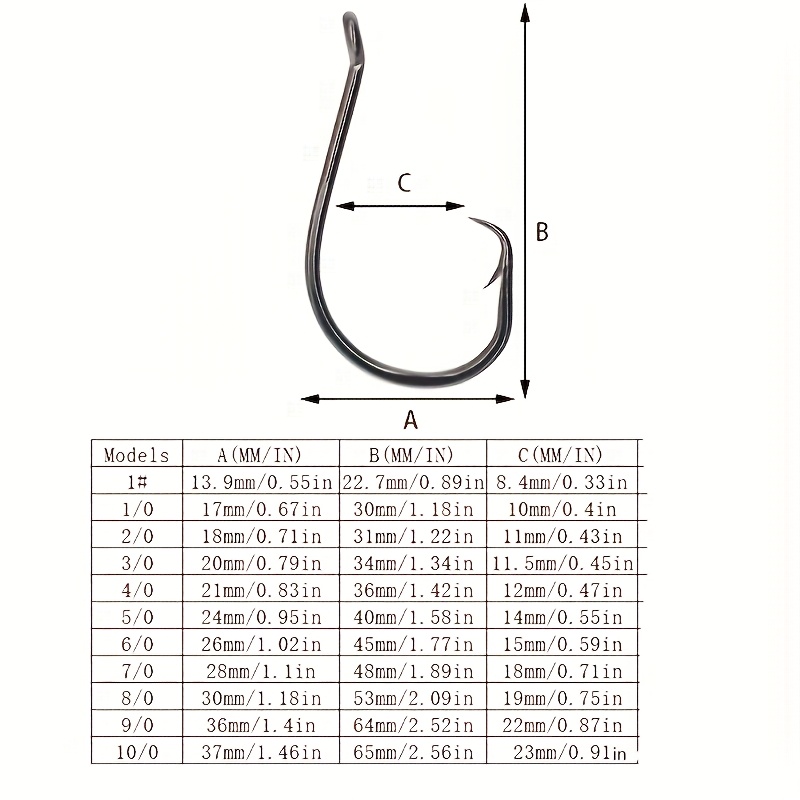 50개 서클 후크 낚시 장비 문어 후크 바닷물 1 #  - Fishing Hook Assortment 리뷰 및 가격